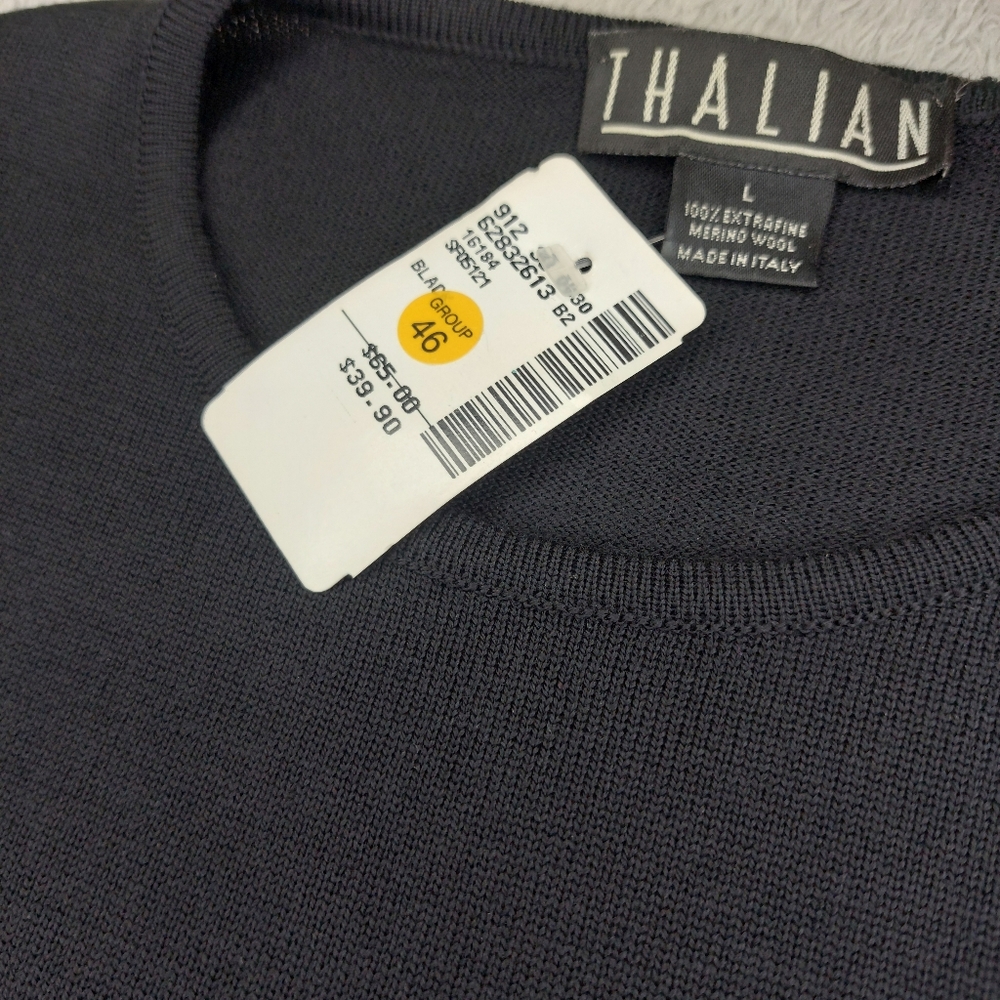 Deadstock Saks Off Fifth Thalian Merino Wool Knit Quiet Luxury Minimalist Basic - Picture 8 of 10